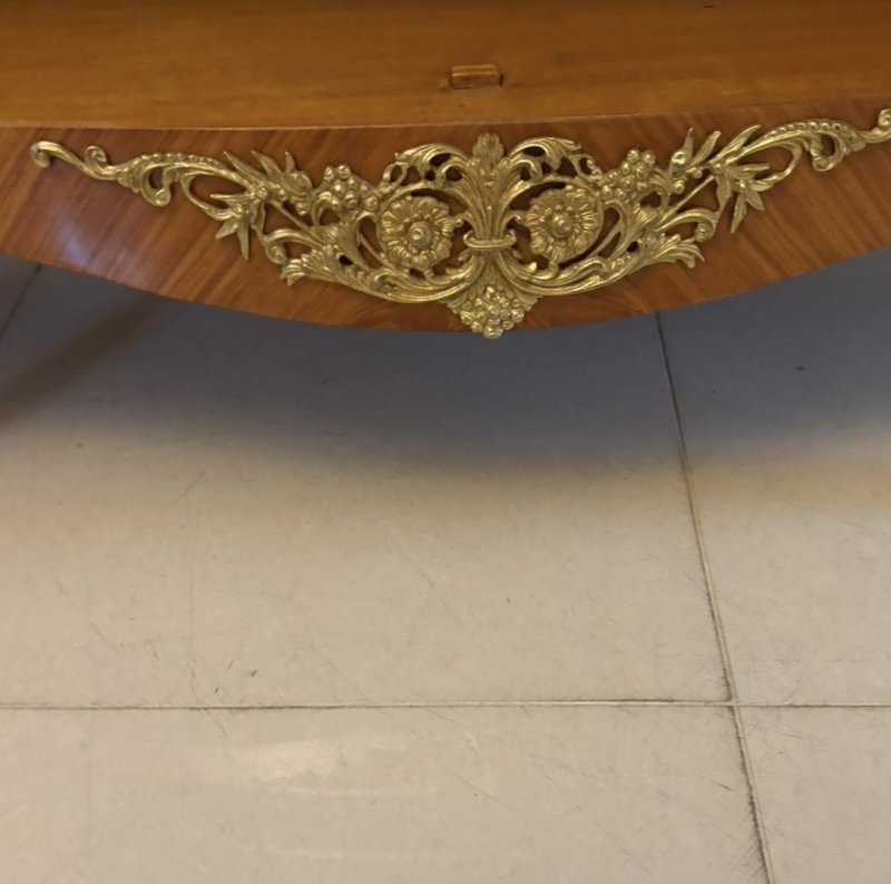 Fine Quality Antique French Kingwood Marquetry and Parquetry Inlaid Marble Top Sideboard